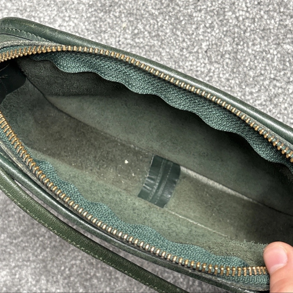 RARE 9925 Vintage Coach Carnival Crossbody Leather Green Bag Purse. - Picture 9 of 11